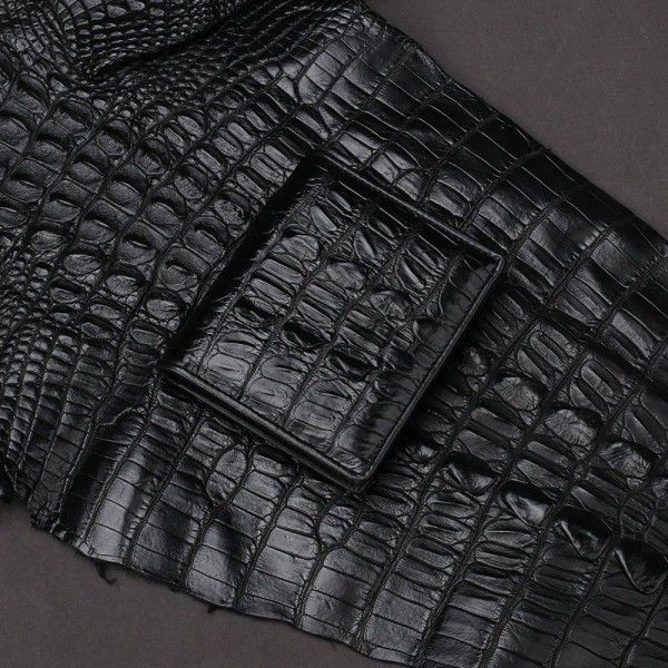 Siamese crocodile leather wallet man zero wallet short vertical crocodile belly leather wallet man