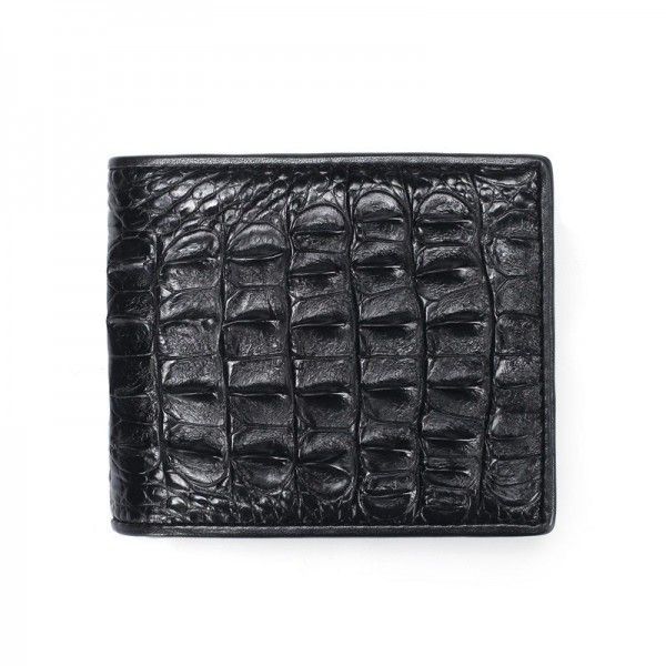 Manufacturer Siam crocodile leather wallet man leather wallet crocodile bone leather horizontal suit clip short wallet man