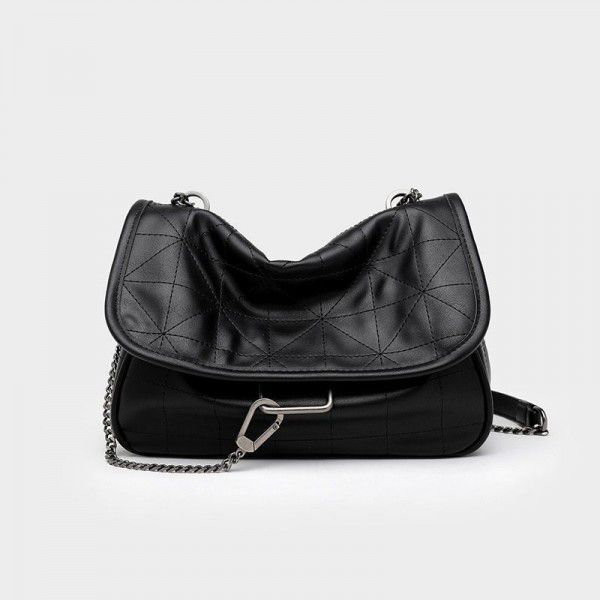 Women's bag 2019 new stylish black rock soft shoulder bag bag bag bag vagrant women