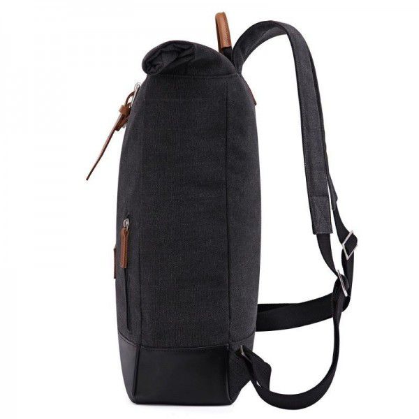 Manufacturer's custom-made mad horse leather canvas backpack outdoor backpack multifunctional large capacity retro men's bag