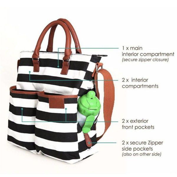 2019 new portable mummy bag fashionable diaper bag multi-functional and large capacity maternal and child bag portable maternity bag