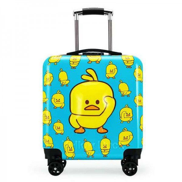 Yellow duck children's Trolley Case 18 inch universal wheel luggage case for primary school students can be customized logo