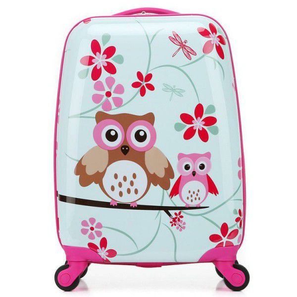 Children's suitcase with trolley case, Cardan wheel suitcase, cute 18 inch cartoon image suitcase
