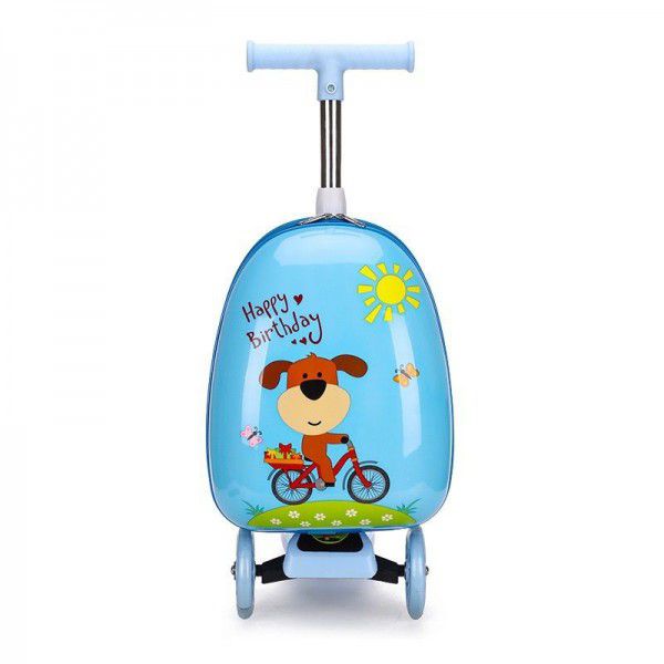 Children's skateboard trolley suitcase 16 inch suitcase universal wheel boarding men's trolley with two in one trolley