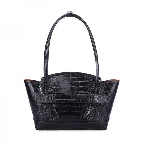 Bag women 2019 new fashion autumn winter handbag crossbow bag wing bag catfish bag crocodile lady