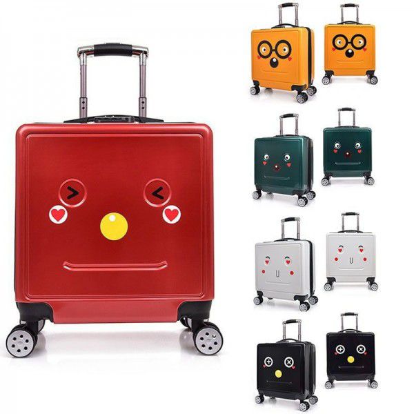 Xiaohuangya children's Trolley Case printed with logo 20 inch luggage suitcase 18 inch universal wheel cartoon board case customization