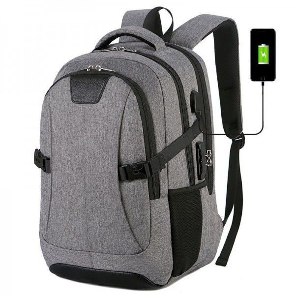 Cross border men's large capacity backpack custom logo business backpack multi function USB charging Backpack