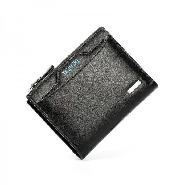 Horizontal men's wallet multi function short wallet leisure multi card men's wallet