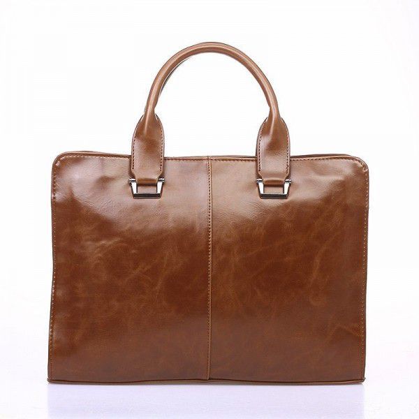 New style men's handbag horizontal Korean version men's handbag Single Shoulder Messenger Business Computer Briefcase retro fashion bag wholesale