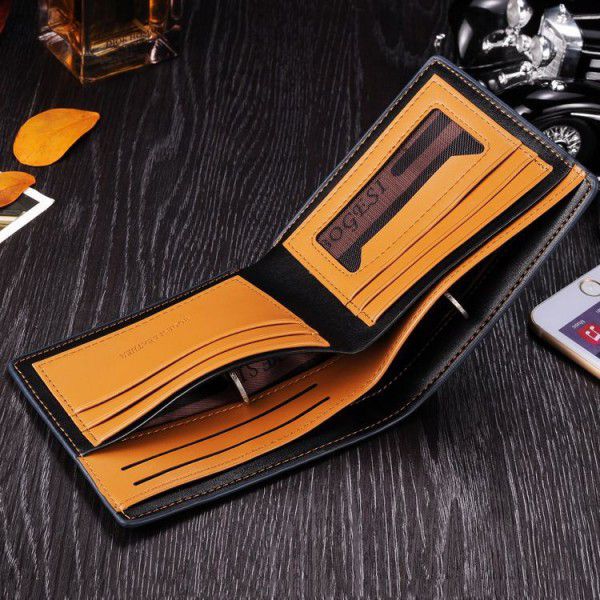 Men's wallet, horizontal style, off the shelf fashion, multi-functional wallet, card bag, cross-border goods source, one-off consignment