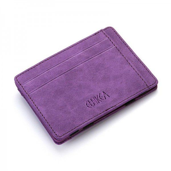 Cross border Korean creative Pu Magic Wallet men's wallet wallet bank card case small zipper zero wallet