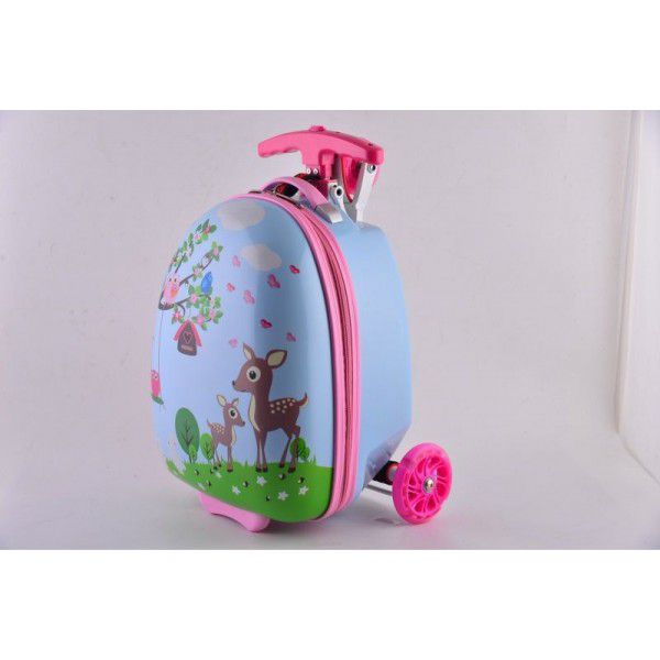 New 16 inch trolley case, creative children's suitcase, schoolboy's scooter, case and bag manufacturer customized one for delivery
