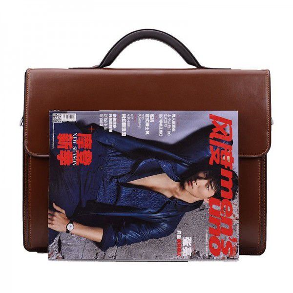 Men's business handbag three digit password lock briefcase one shoulder cross body trendy men's bag large capacity and multiple pockets