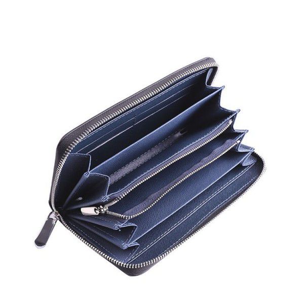 Carbon fiber pattern long zipper men's wallet women's mobile phone zero wallet manufacturer wholesale