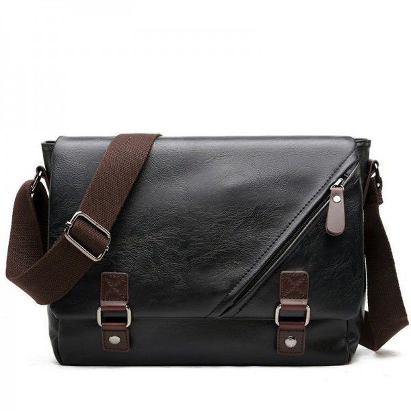 Korean new men's bag single shoulder bag men's Leather Bag Messenger Bag business casual versatile envelope bag