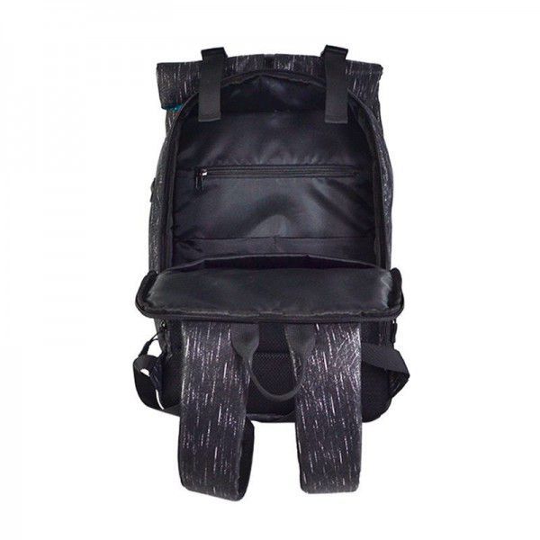2019 new multifunctional men's and women's leisure travel backpack made of solid color polyester oxford cloth Backpack