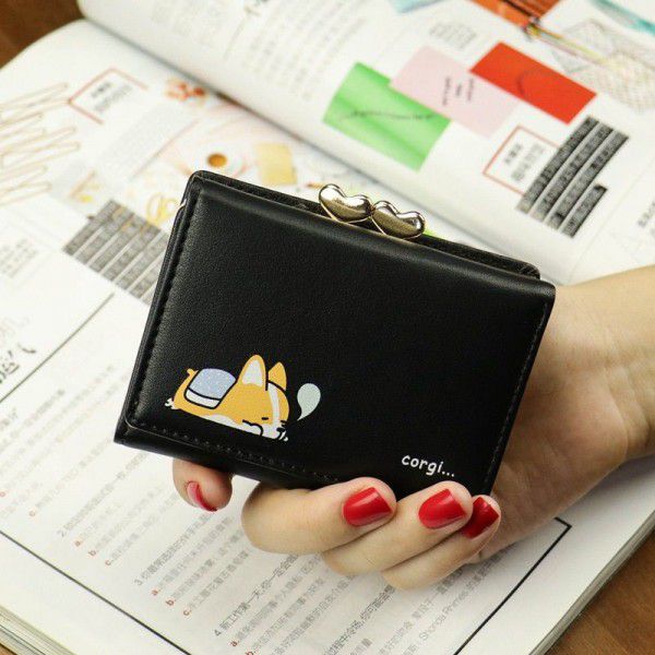 Women's wallet women's short 2019 new student Korean version lovely personality multi-functional small wallet zero wallet simple
