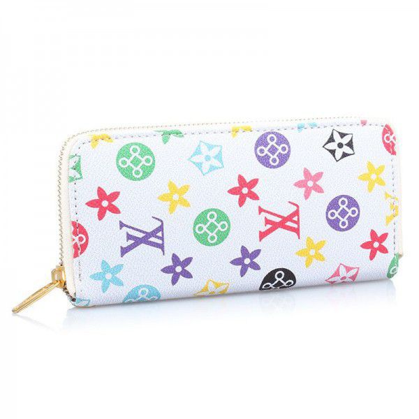 Popular single pull women's wallet mixed batch multi-color hand card bag zero wallet floor stand gift bag
