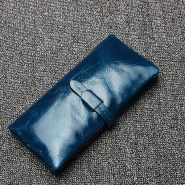 Rfid2019 new wallet long women's wallet large capacity head layer leather men's handbag zero wallet