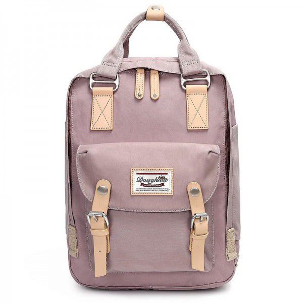 2019 Mommy bag doughnut double shoulder bag female Korean color contrast student canvas schoolbag computer bag fashion bag