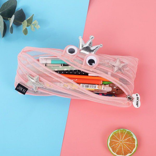 Spot wholesale Korean cartoon cute zipper bag cute Unicorn frog pen bag anime creative stationery bag