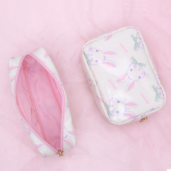 Japanese cute makeup bag soft girl pen bag storage bag peach heart girl heart cosmetics storage pen bag
